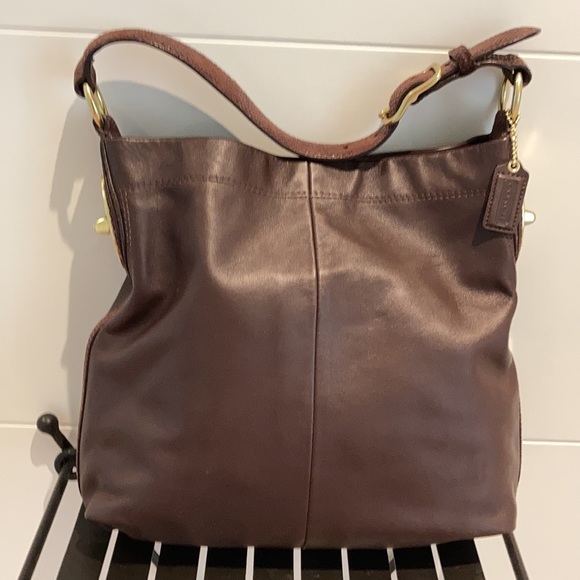 Coach hobo bag rich chocolate brn lthr 13.5hx13w - Picture 3 of 12
